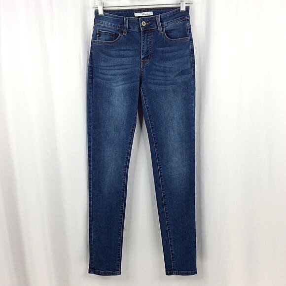 KanCan Mid Rise Skinny Jeans Womens Size 5 / 26 Medium Wash Denim Stretch - Picture 3 of 10